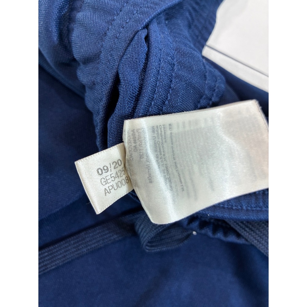 Adidas Tiro Track Pants Womens M Navy Blue Excellent AEROREADY Mesh Stripe Zip - Picture 6 of 10
